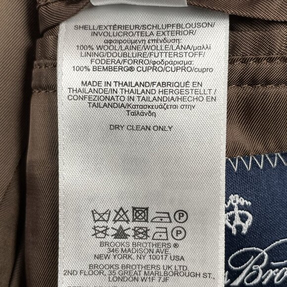 Brooks Brothers Suit Mens 40S (READ) Light Brown 100% Wool Formal Wedding - Picture 4 of 16